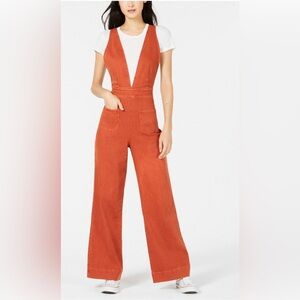 Dollhouse Deep V Overalls NWOT